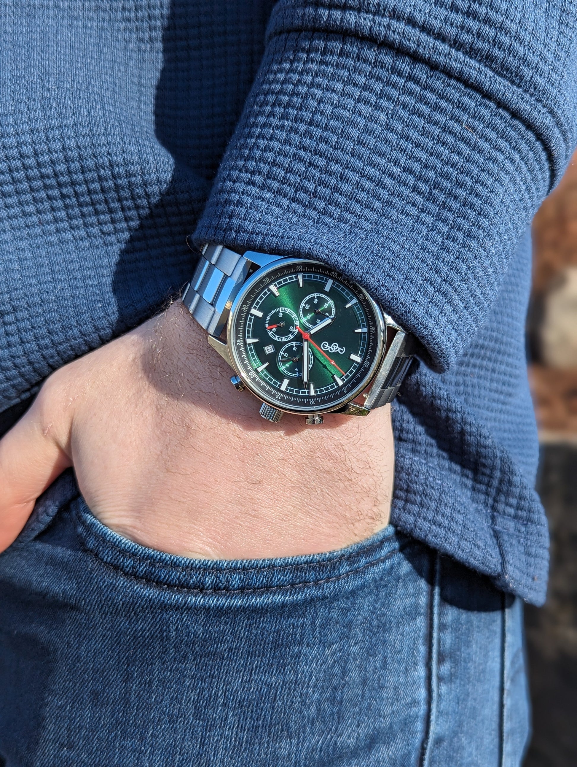 Green Sport Chronograph by The Beyond Boring Watch Company