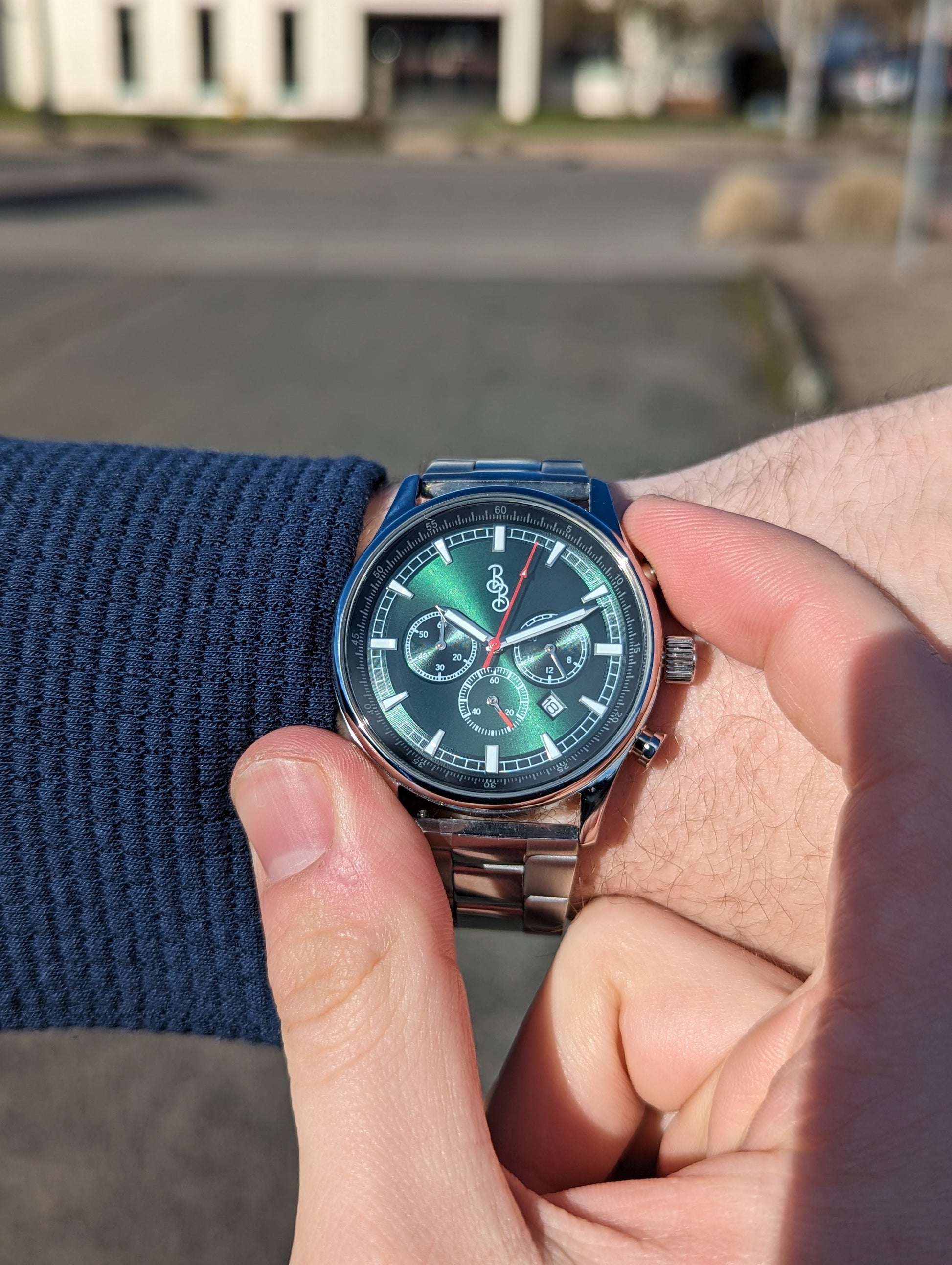 Green Sport Chronograph by The Beyond Boring Watch Company