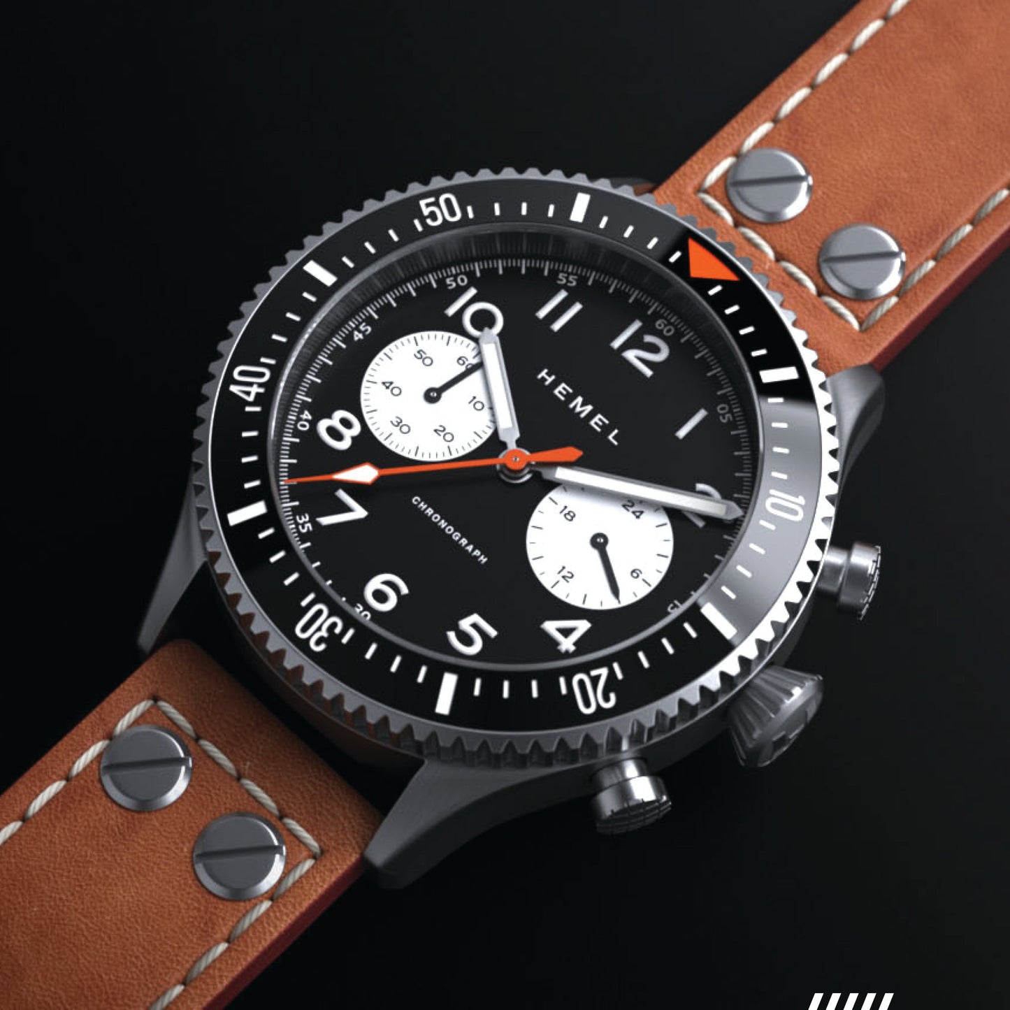 Hemel HFT20 VK64 Configuration Reverse Panda Hybrid Watch