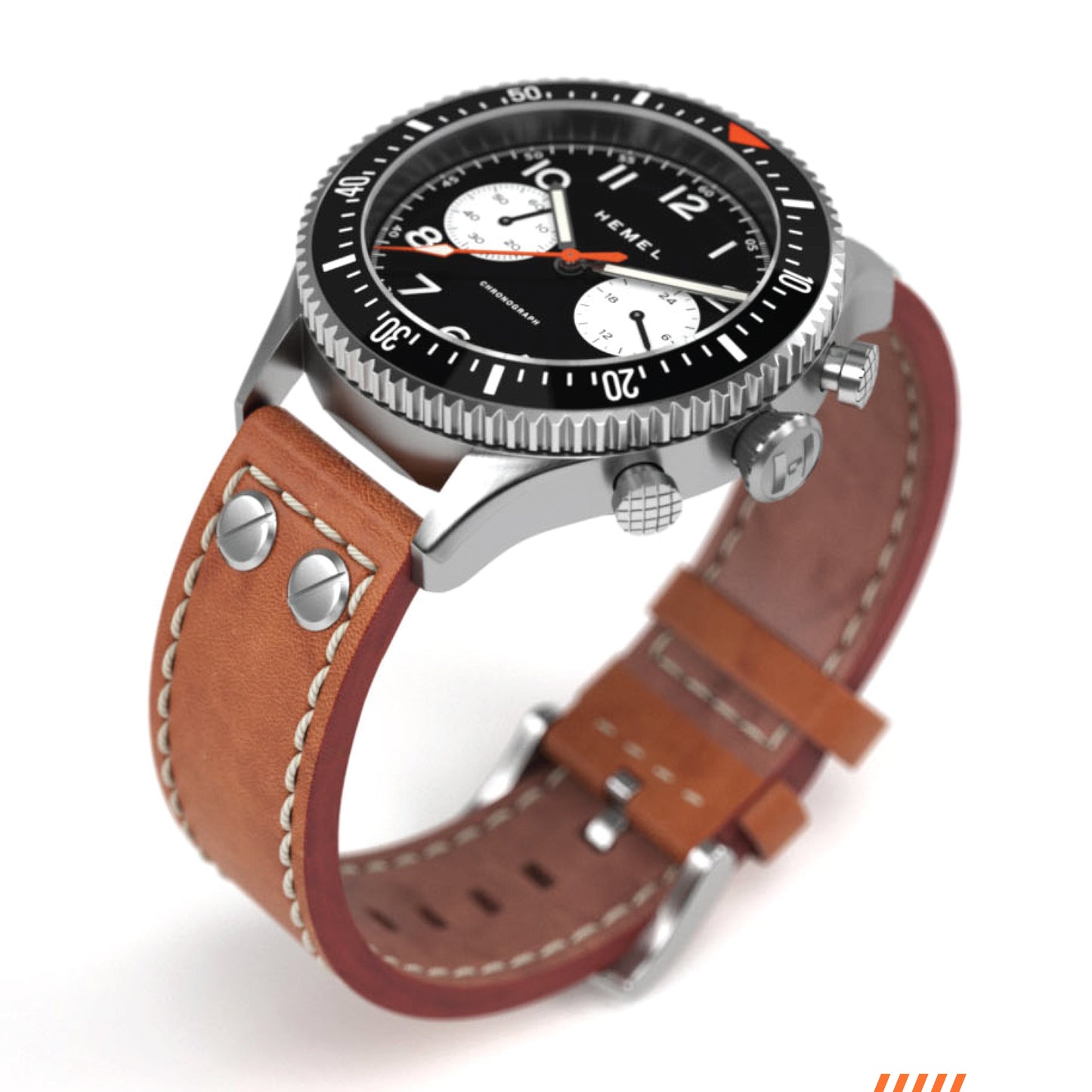 Hemel HFT20 VK64 Configuration Reverse Panda Hybrid Watch