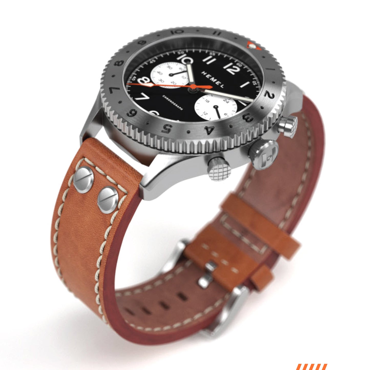 Hemel HFT20 VK64 Configuration Reverse Panda Hybrid Watch