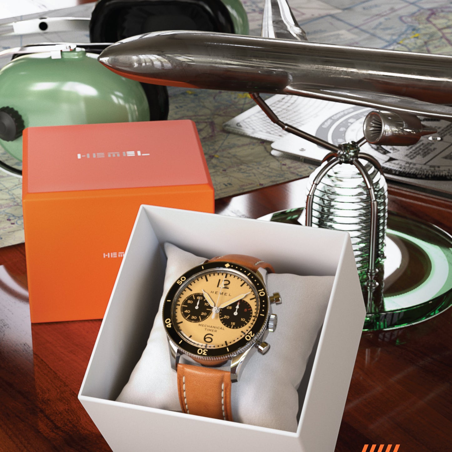 Hemel Air Defense Manual Winding Chronograph Watch