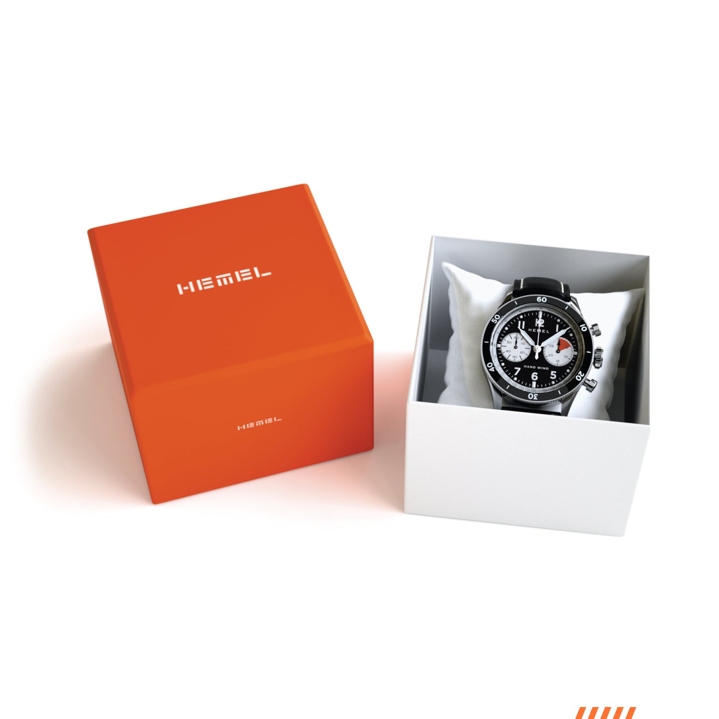 Hemel Airstream Chronograph Tachymeter Black Leather Strap