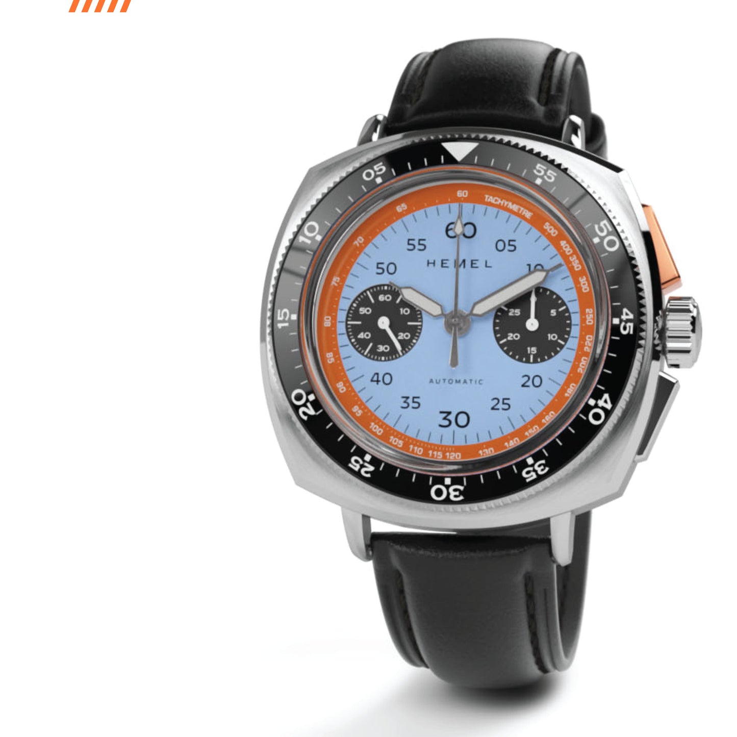 Sky Racer Automatic Watch Panda Dial Cushion Case Timepiece