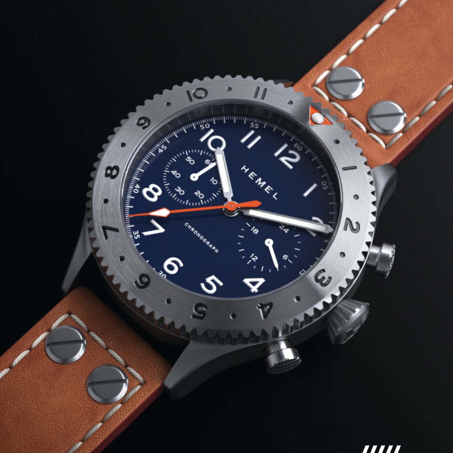 Hemel HFT20 VK64 Navy Dial MechaQuartz Hybrid Watch