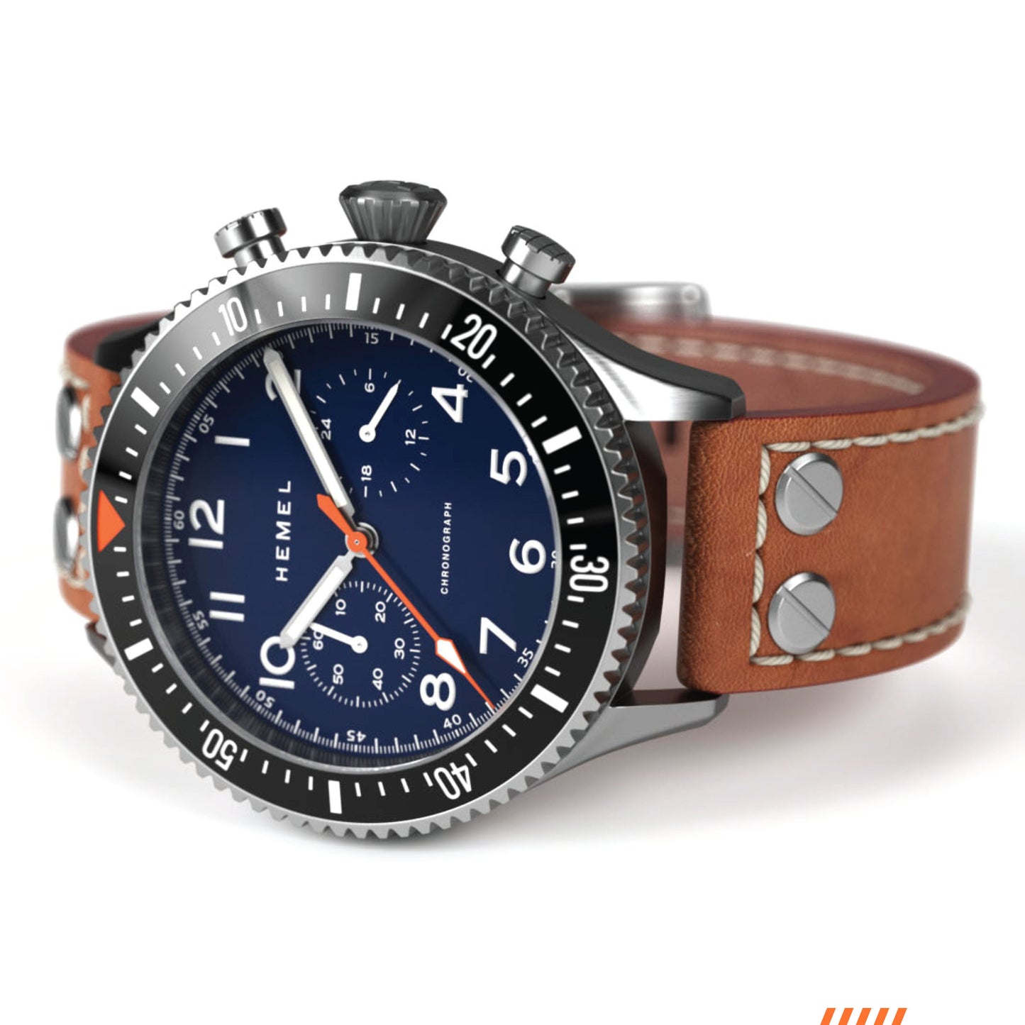 Hemel HFT20 VK64 Navy Dial MechaQuartz Hybrid Watch