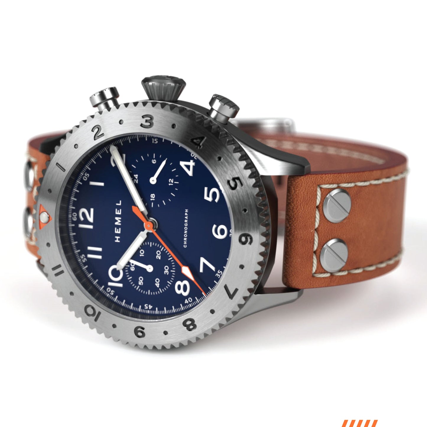 Hemel HFT20 VK64 Navy Dial MechaQuartz Hybrid Watch