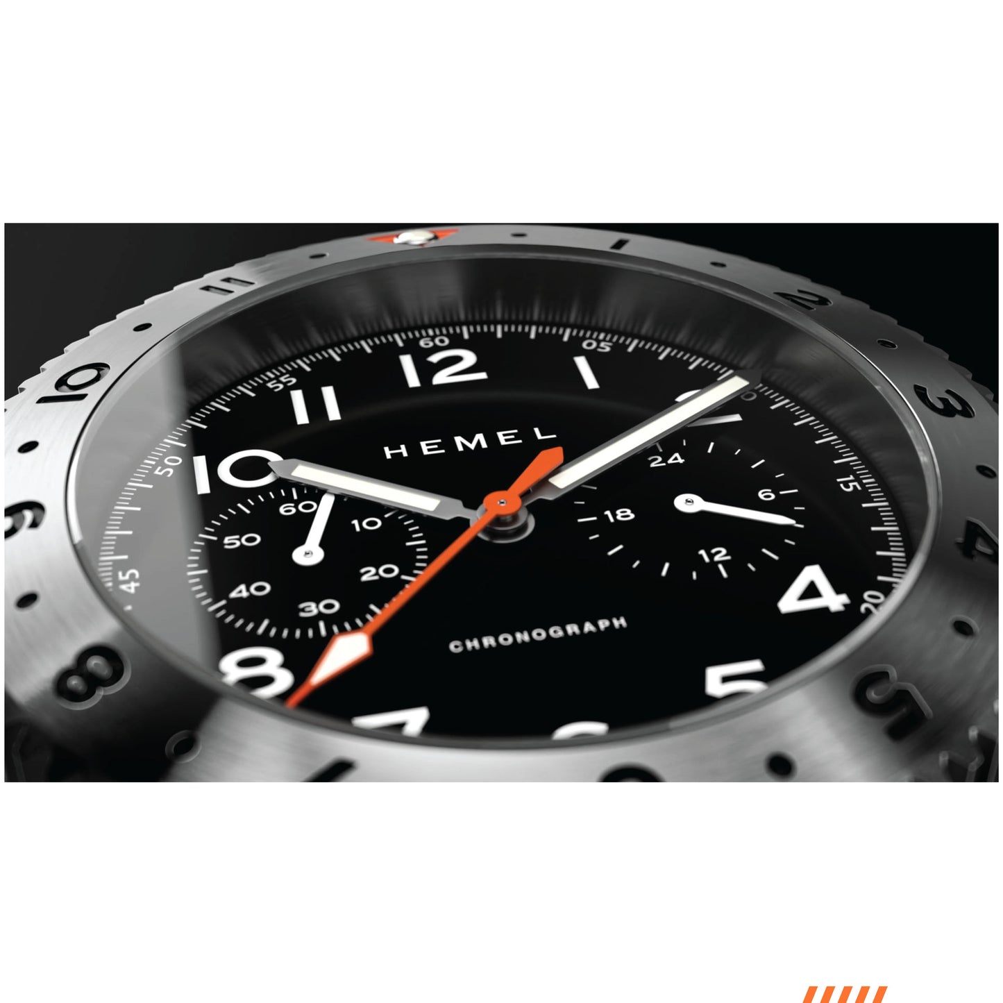 Hemel HFT20 VK64 Hybrid MechaQuartz Black Dial Watch