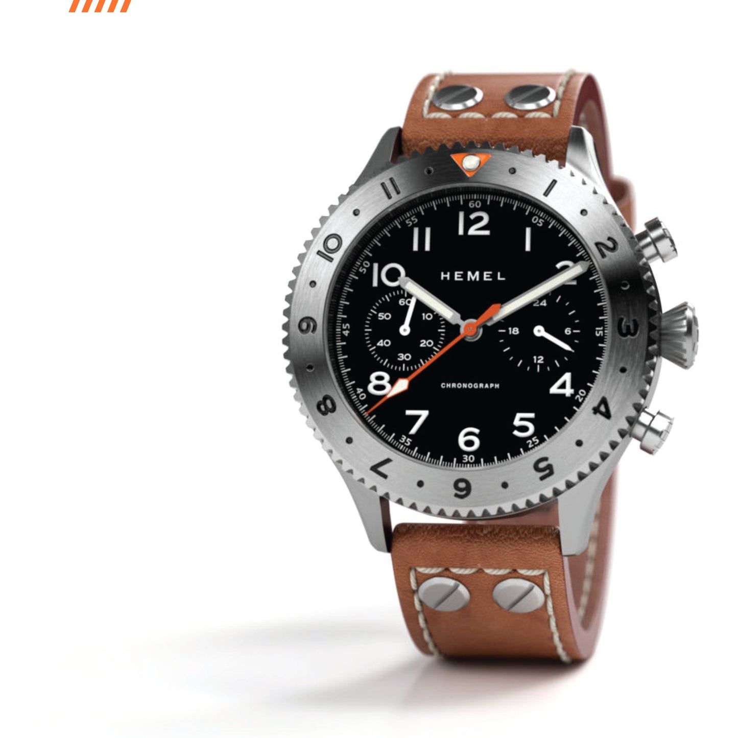 Hemel HFT20 VK64 Hybrid MechaQuartz Black Dial Watch