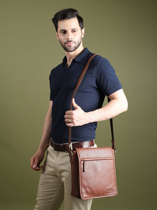 Leather Crossbody Bag for Travel Work - Veloce - The App For Watch Collectors