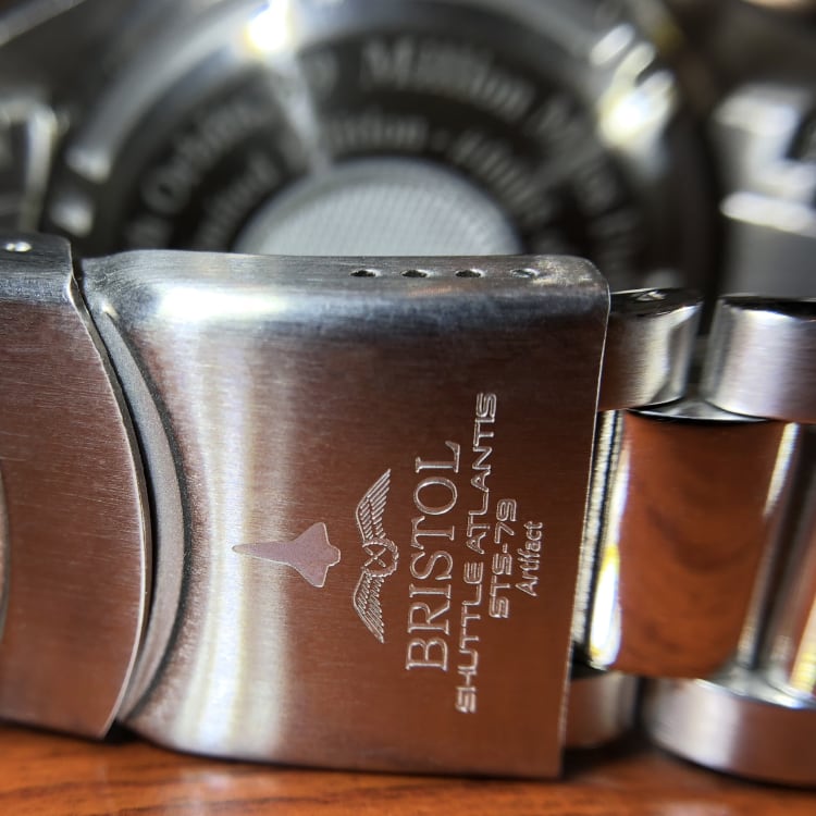 Space Shuttle Atlantis Tribute - Stainless Steel, White Dial by Bristol Aviator Watches