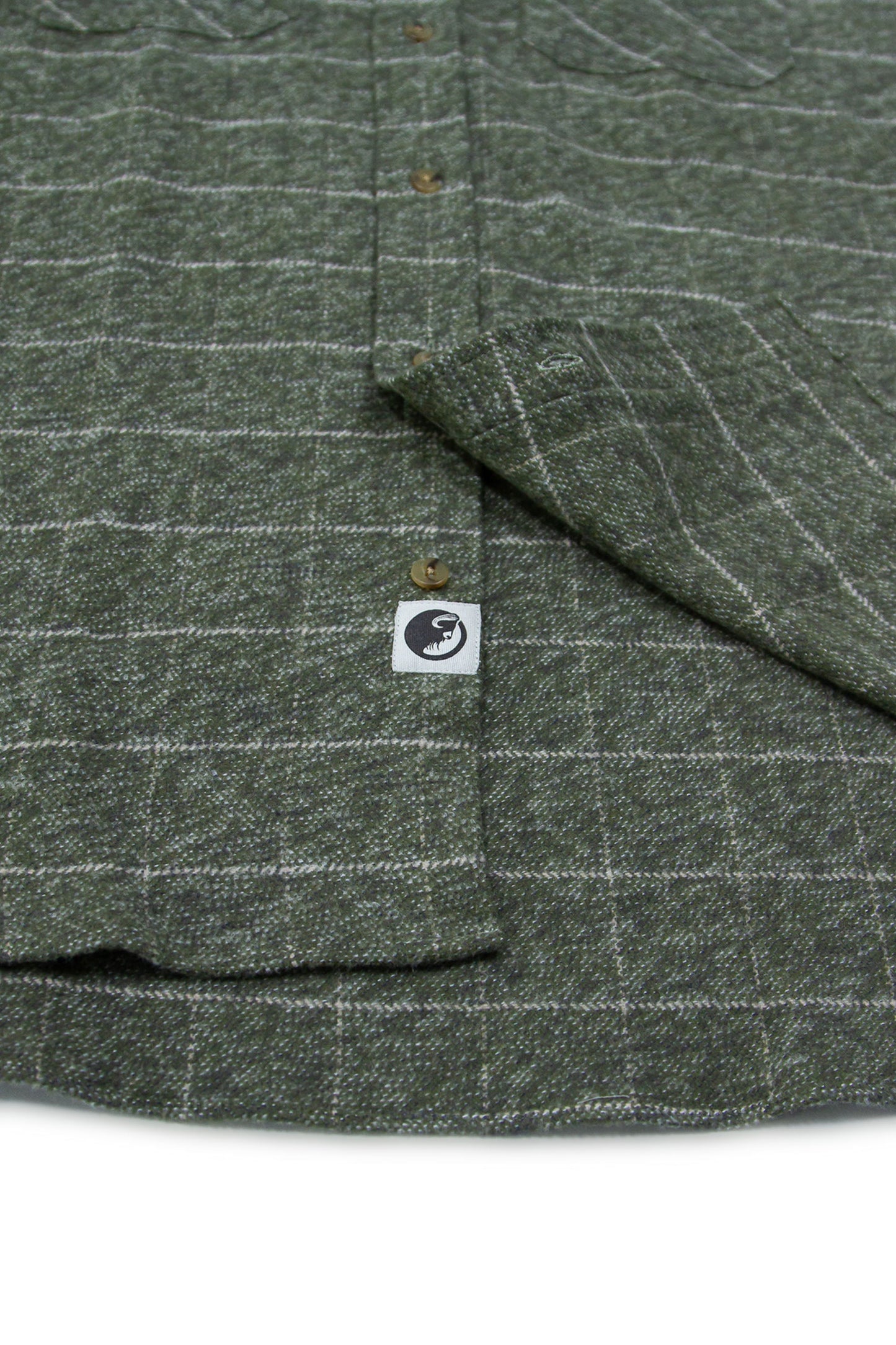 Grand Flannel Moss Green Heavyweight Cotton Shirt Classic