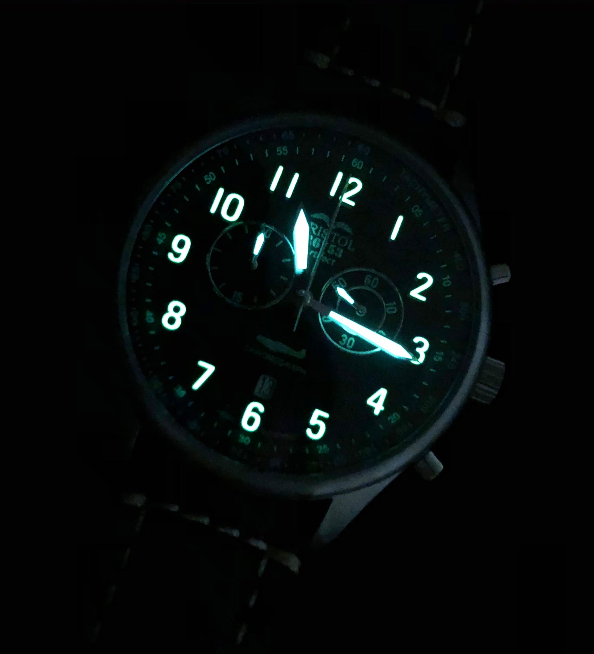 R6753 - Our Spitfire R6753 Tribute - Stainless Steel, Brush Finish, Brown Leather Band by Bristol Aviator Watches