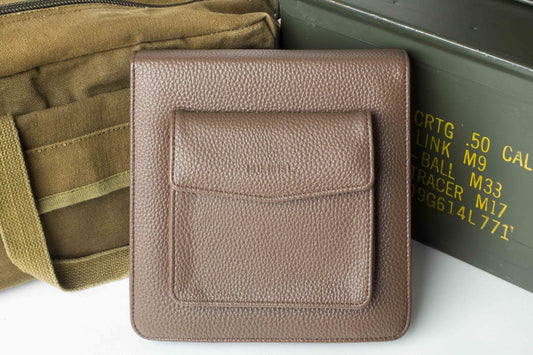 Travel Folio Vegan Leather Cognac Watch Case Holds Three