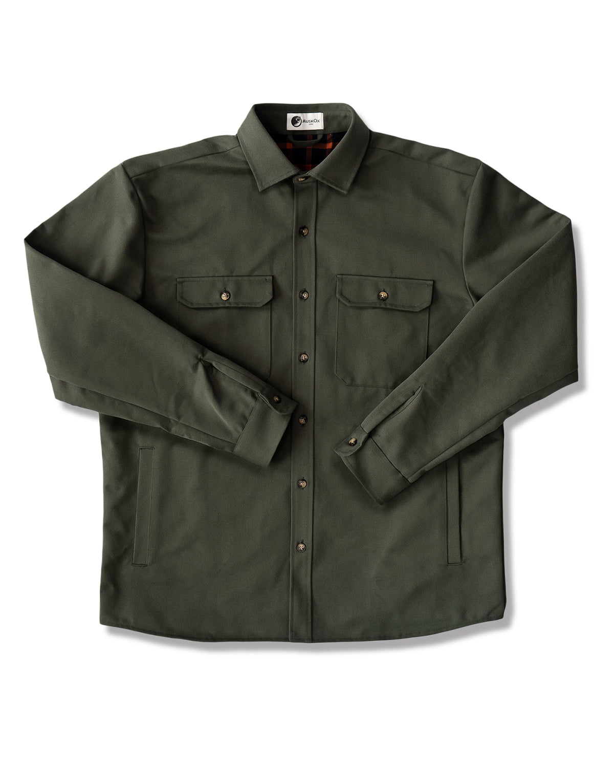 Olive Lined Yukon Flannel Shirt Jacket For Cold Weather