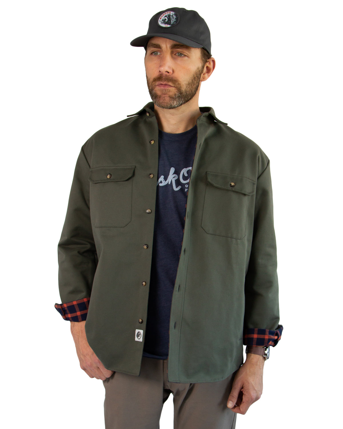 Olive Lined Yukon Flannel Shirt Jacket For Cold Weather