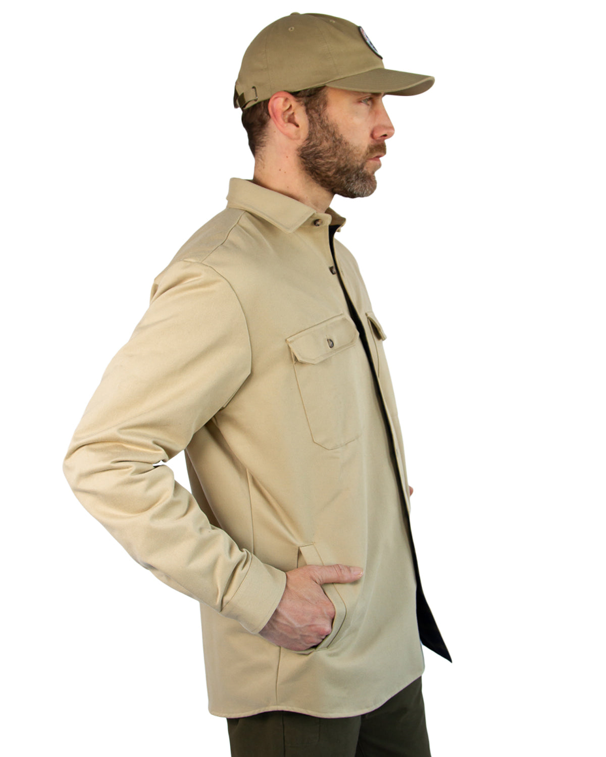 Lined Yukon Flannel Shirt Jacket Tan Heavyweight Cotton