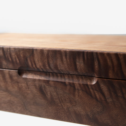 Handmade Watch Box Black Walnut and Oak 8 Compartments - Veloce - The App For Watch Collectors