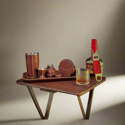 Salud | The All Leather Cocktail Shaker Collection by Bati