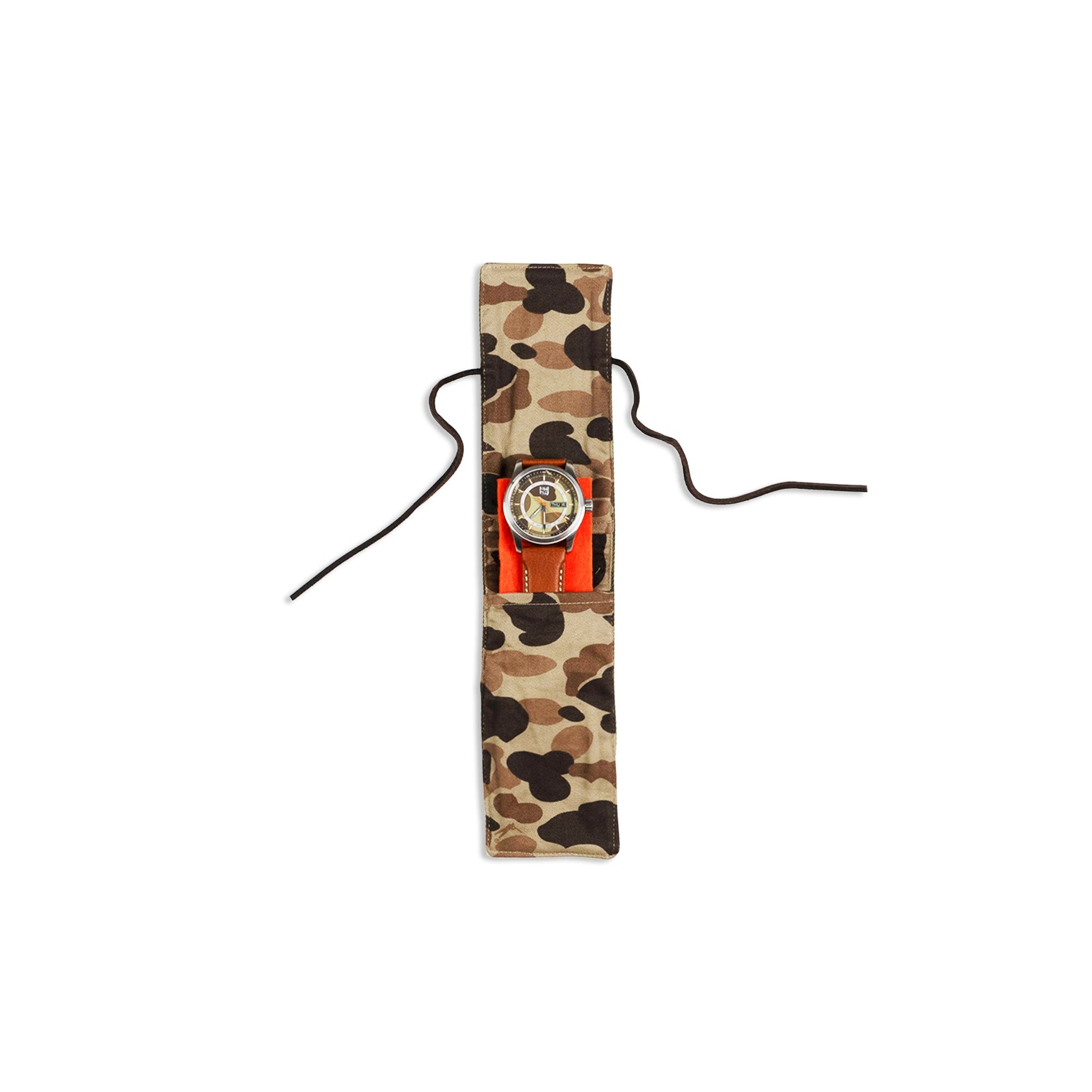 Waxed Watch Travel Sleeve - Olive by Ball and Buck