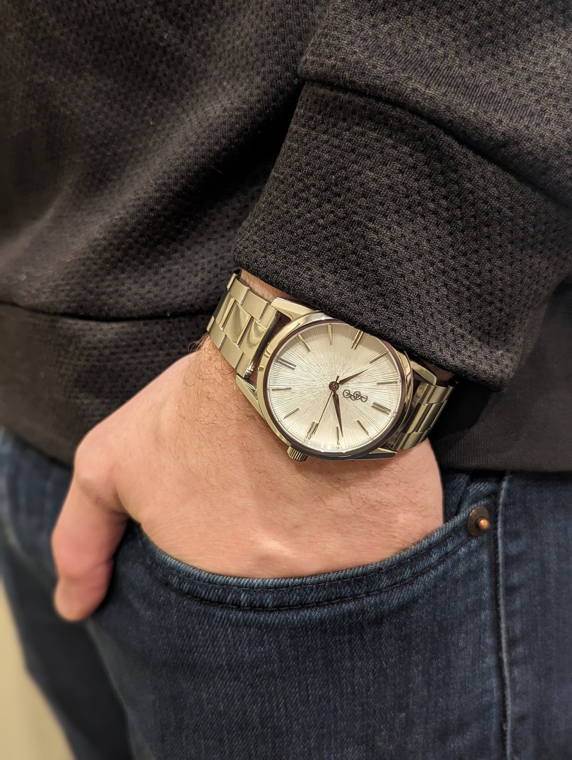 White Sunburst Watch by The Beyond Boring Watch Company