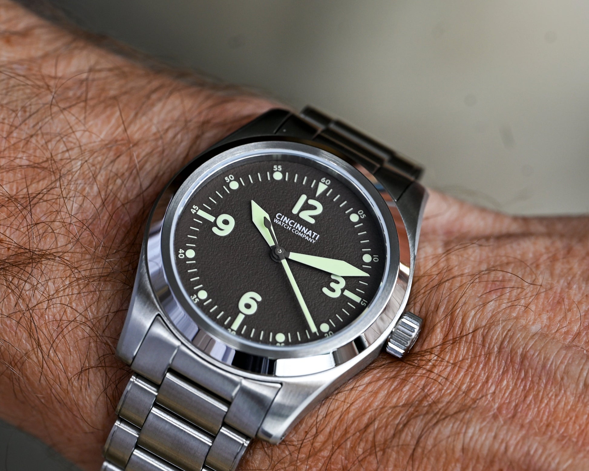 P-40 A-11 Brown Mechanical Pilot Watch by Cincinnati Watch Company