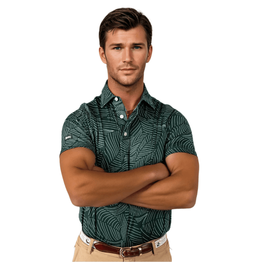 Bermuda Leaf Men's Polo by 2putt