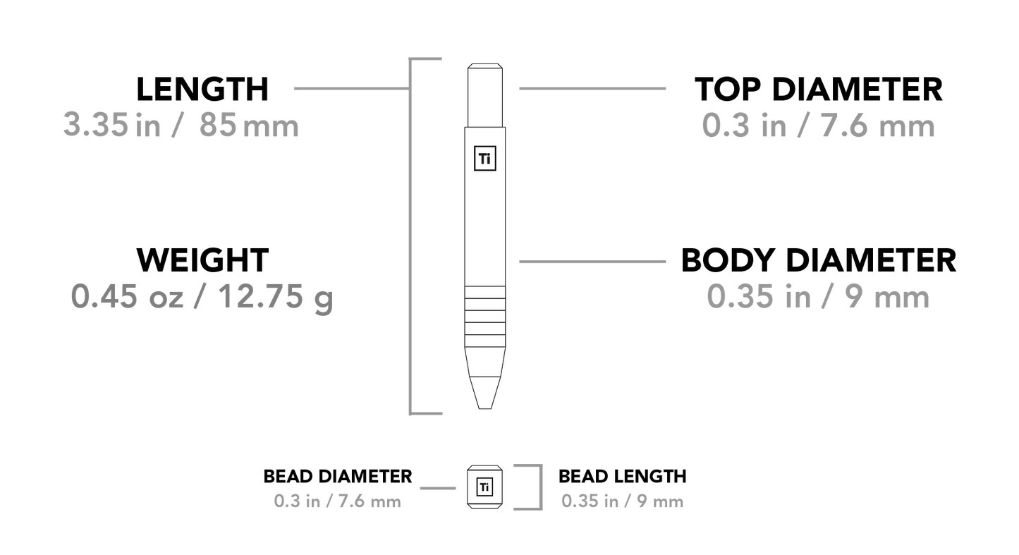 Ti Mini Pen & Brass / Copper Mini Pen by Big Idea Design LLC