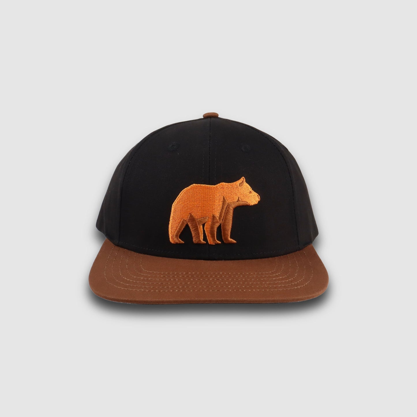 Big Bear Snapback Hat With Black Bear Embroidery Front Logo