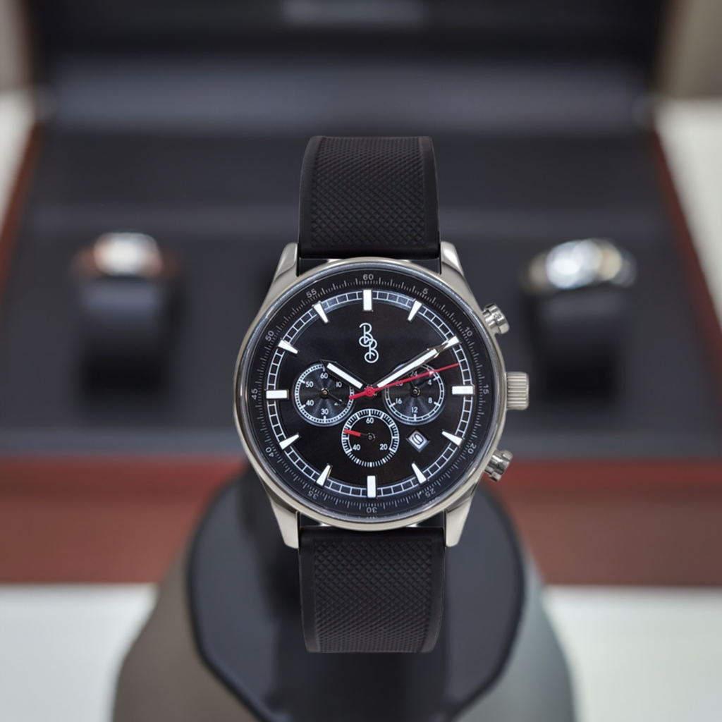 Black Sport Chronograph by The Beyond Boring Watch Company