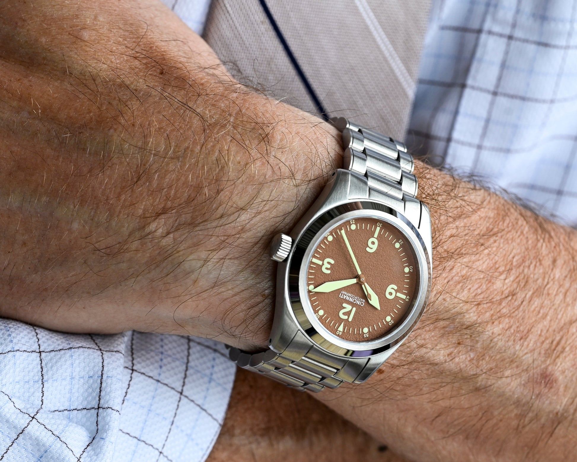 P-40 A-11 Mocha Mousse Mechanical Pilot Watch by Cincinnati Watch Company