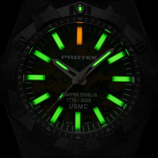ProTek - Watch - Model PT4105SFC USMC Carbon Dive - Veloce - The App For Watch Collectors