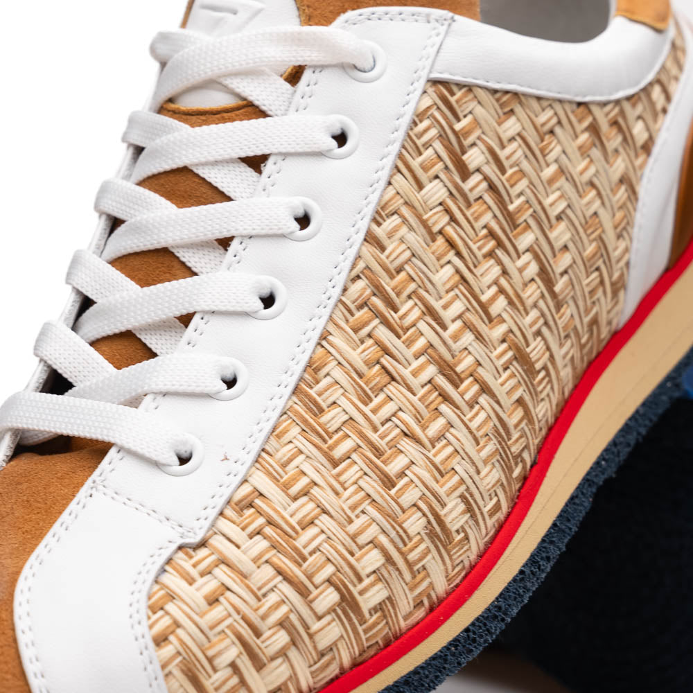 Ripi Calfskin Hand Weave Sneaker Brown Italian Made