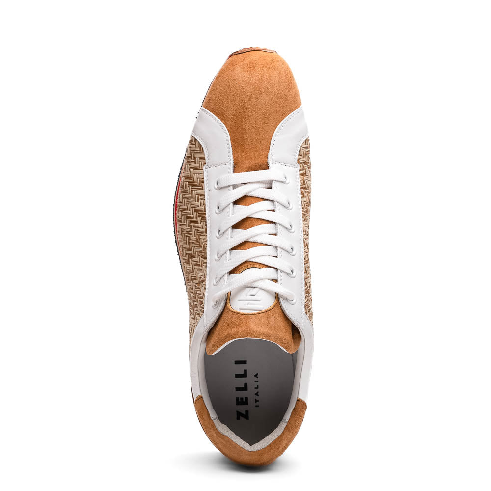 Ripi Calfskin Hand Weave Sneaker Brown Italian Made