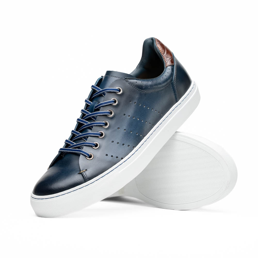 Russo Burnished Italian Calfskin Navy Shoes 65 201 NVY
