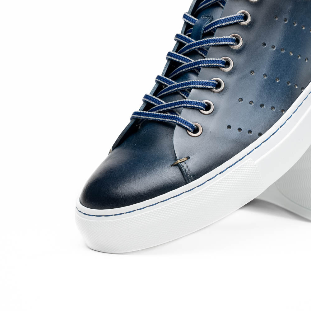 Russo Burnished Italian Calfskin Navy Shoes 65 201 NVY