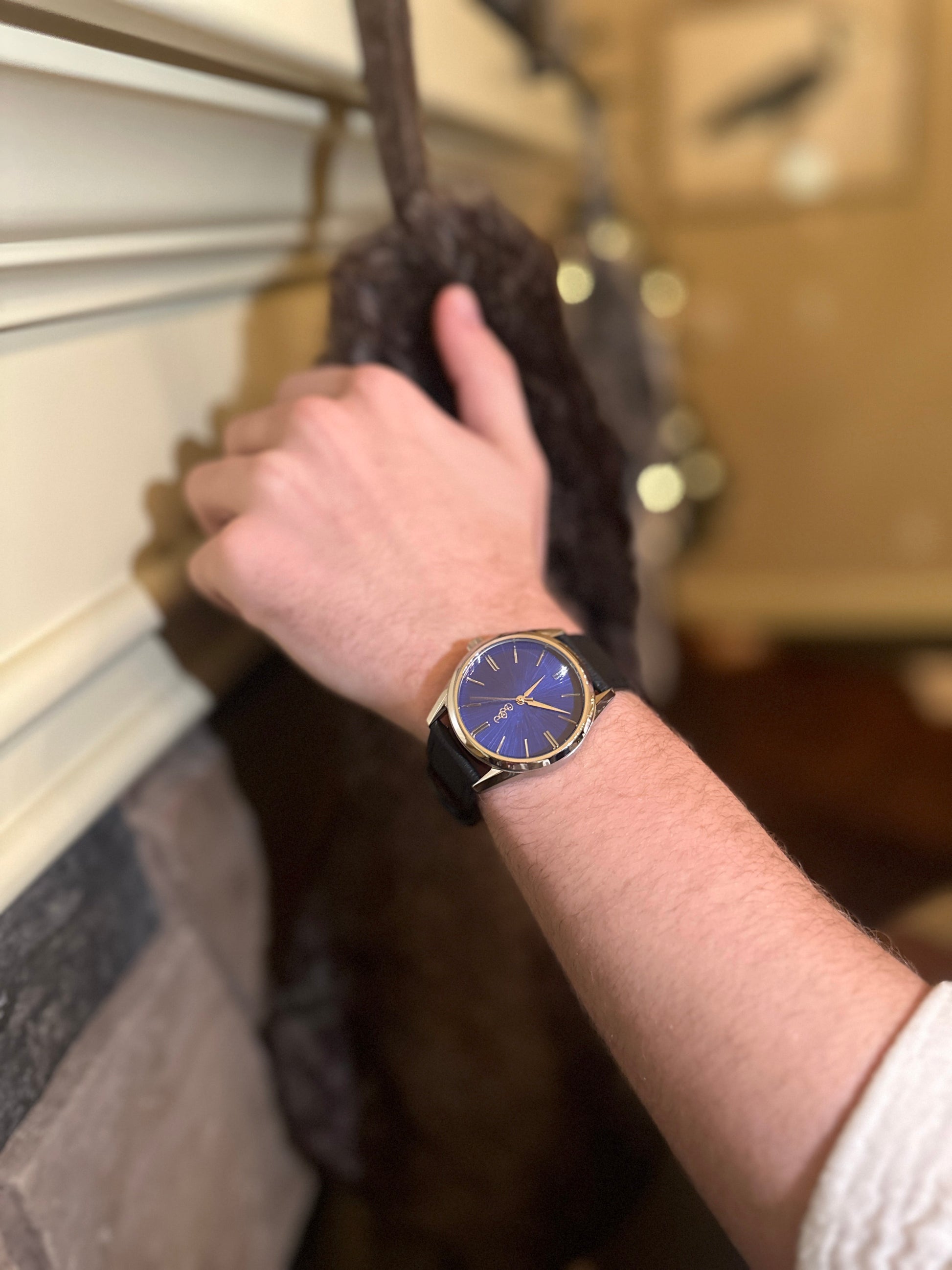 Blue Sunburst Watch by The Beyond Boring Watch Company
