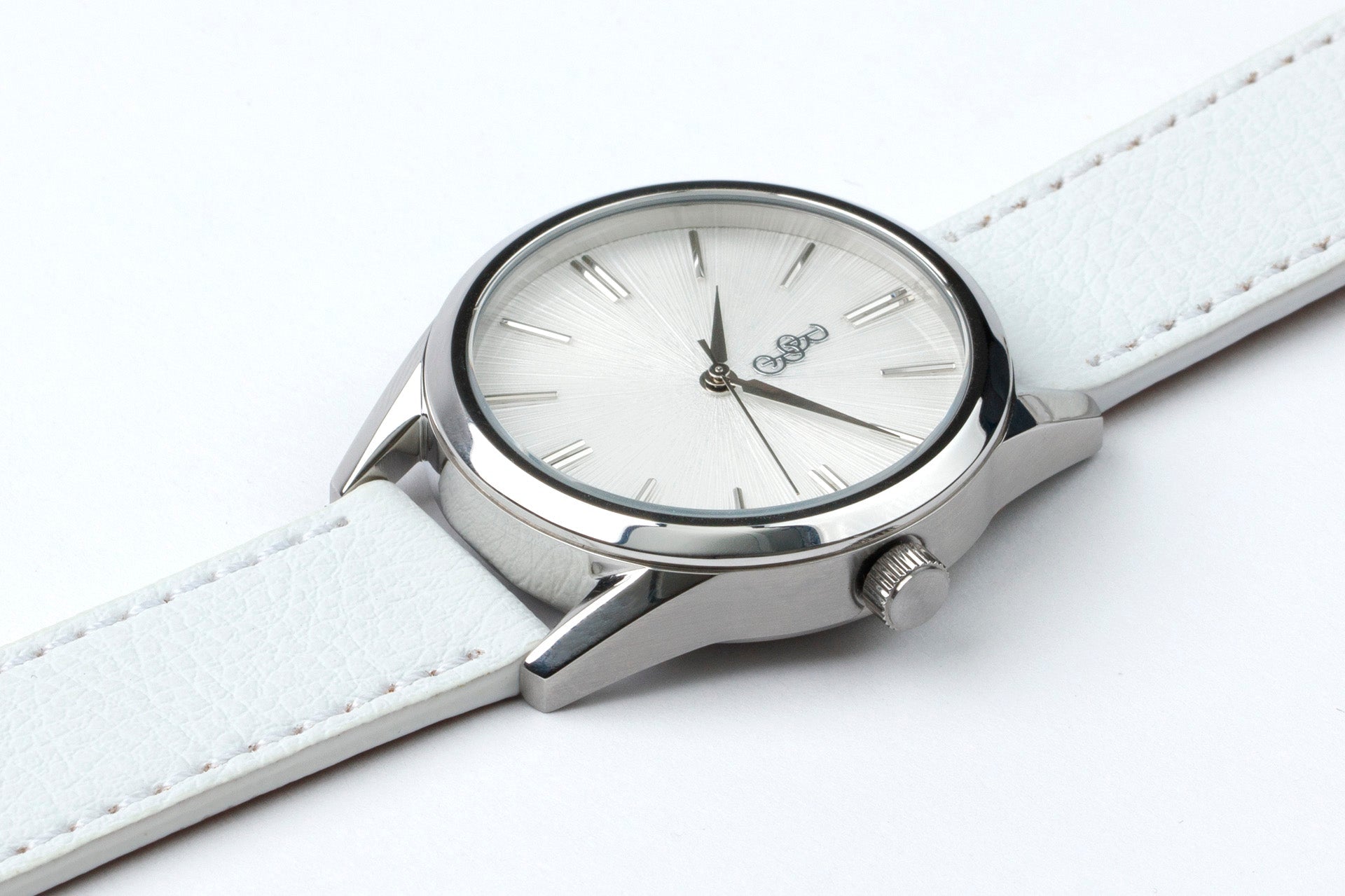 White Sunburst Watch by The Beyond Boring Watch Company