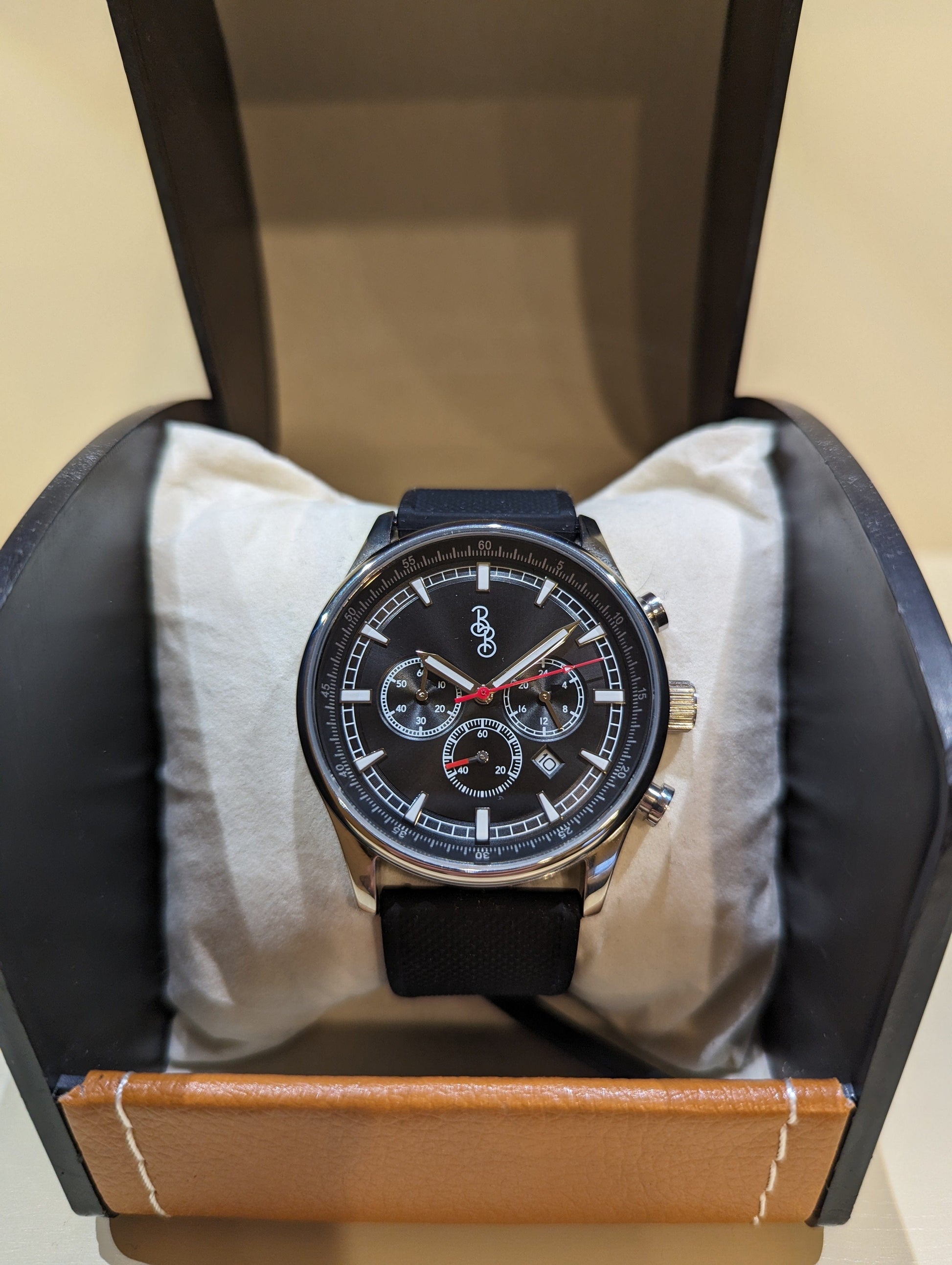 Black Sport Chronograph by The Beyond Boring Watch Company