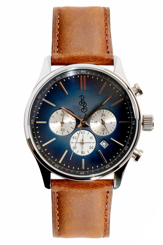 Blue Retro Chronograph by The Beyond Boring Watch Company