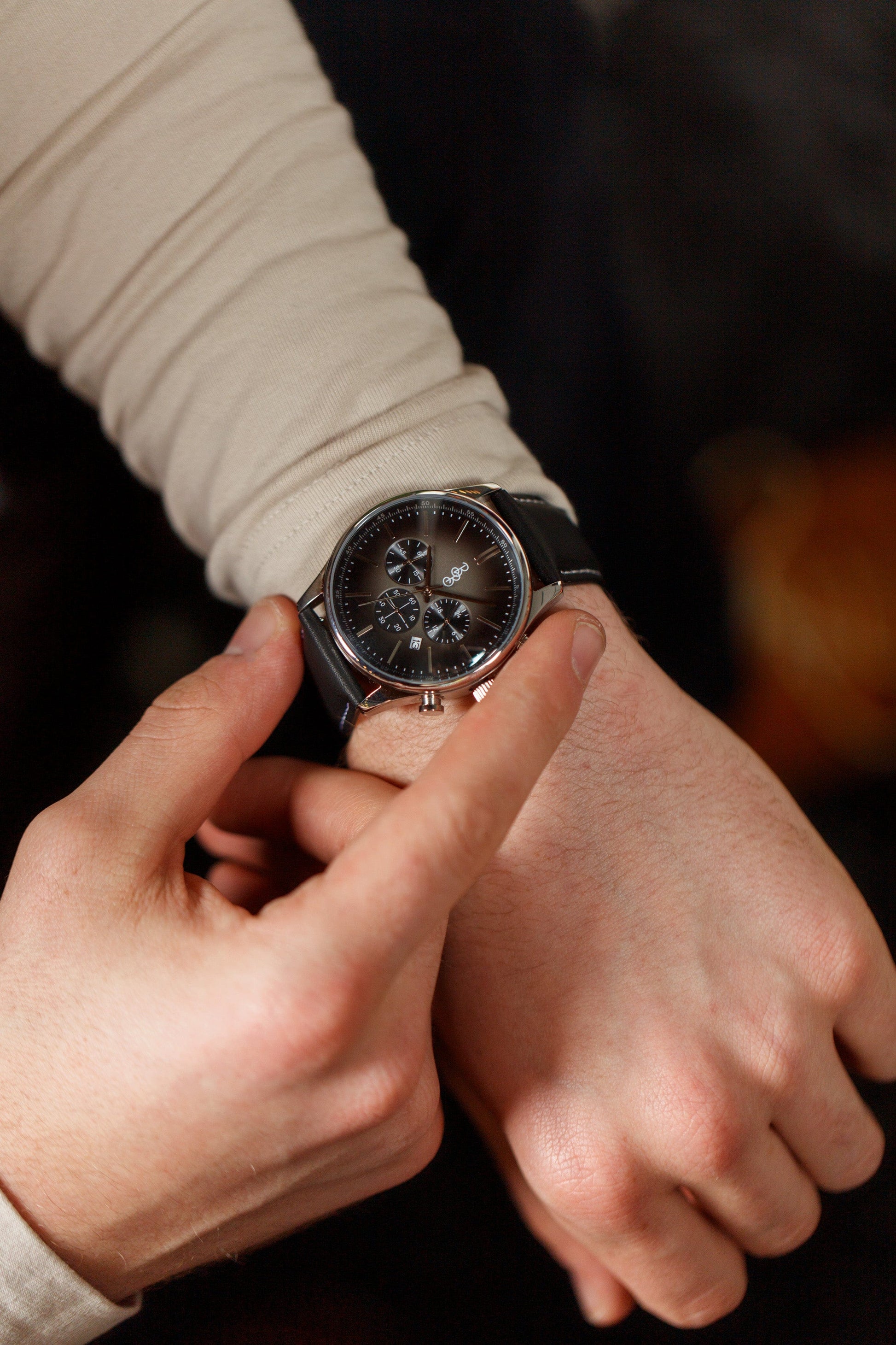 Gray Retro Chronograph by The Beyond Boring Watch Company