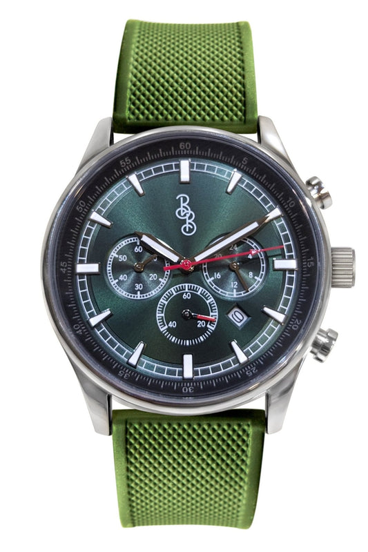 Green Sport Chronograph by The Beyond Boring Watch Company
