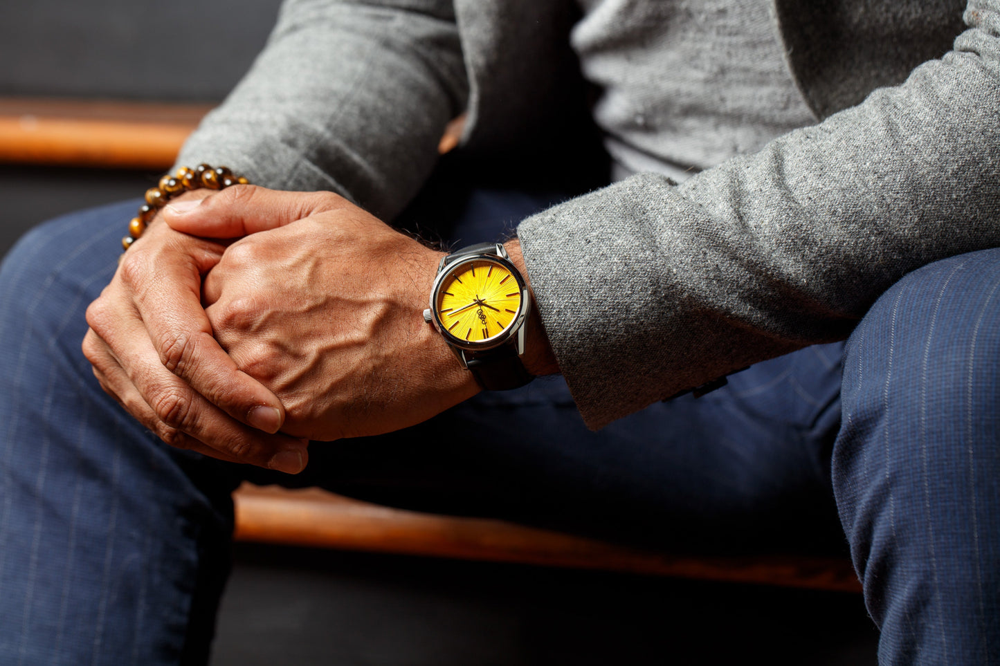 Yellow Sunburst Watch. The Beyond Boring Watch Co.