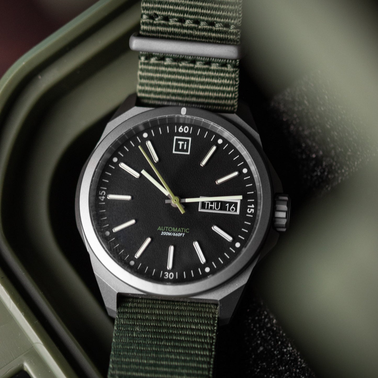 Ti Field Watch / Automatic / Stonewashed by Big Idea Design LLC