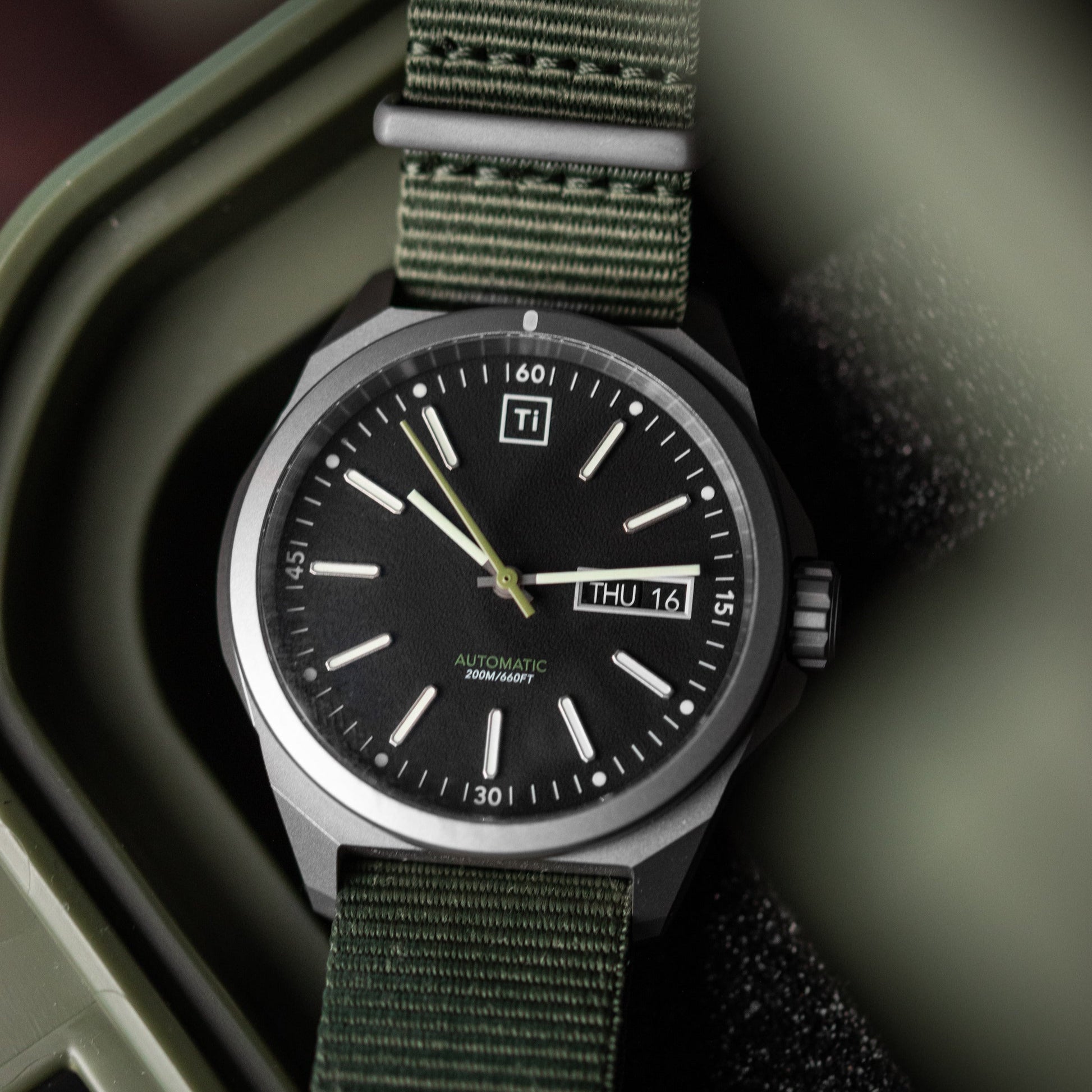 Ti Field Watch / Automatic / Stonewashed by Big Idea Design LLC