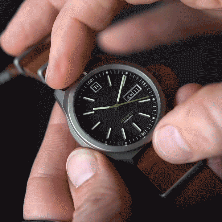 Ti Field Watch / Automatic / Stonewashed by Big Idea Design LLC