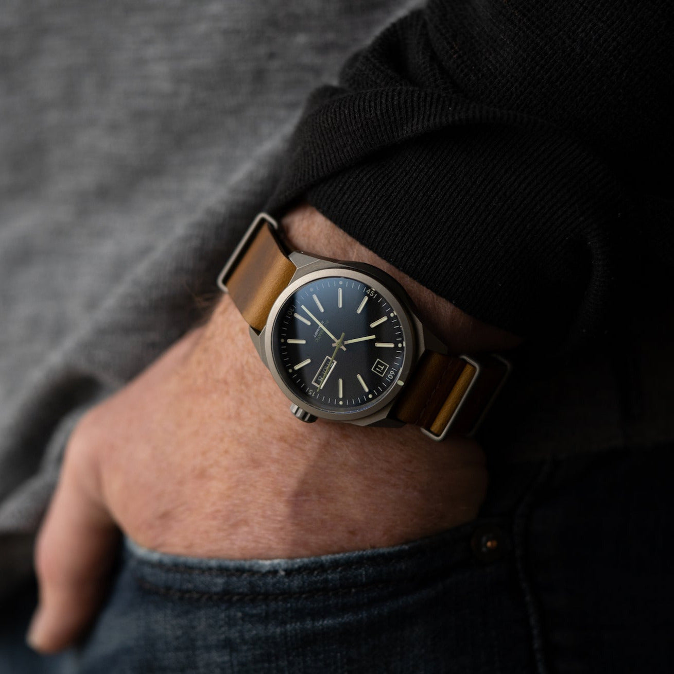 Ti Field Watch / Automatic / Stonewashed by Big Idea Design LLC