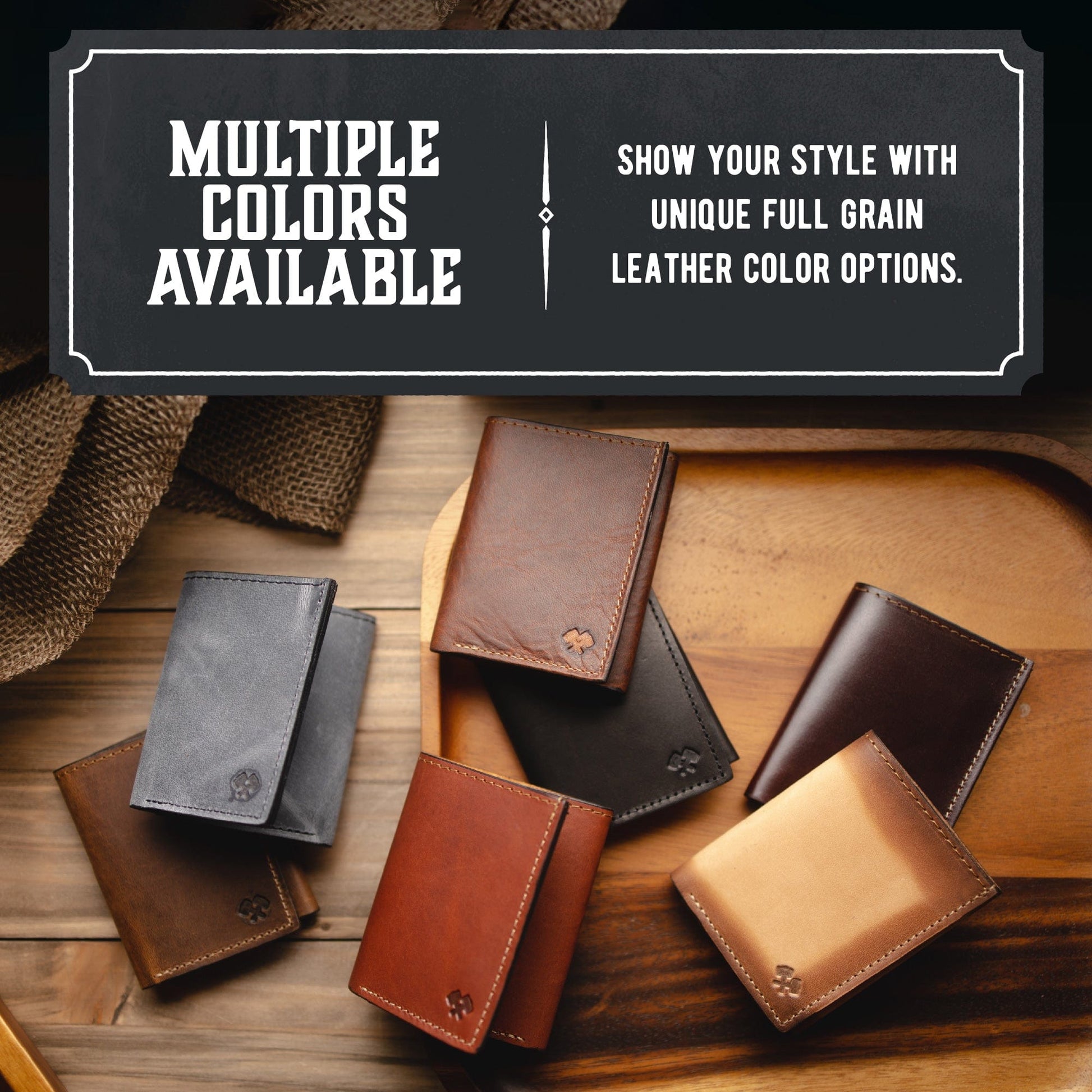 Trifold Leather Wallet by Main Street Forge
