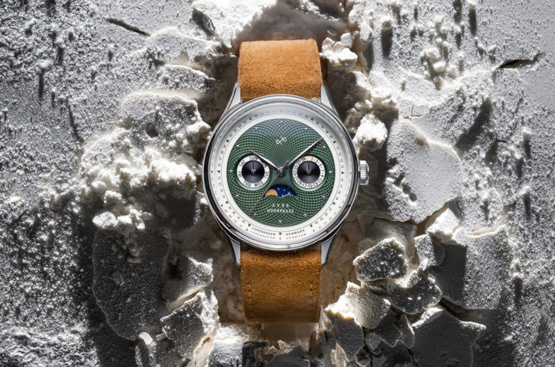 Celestial Charm: A First Look at the AV86 1968 Moonphase Steel/Green