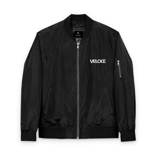 Recycled Bomber Jacket VELOCE Embroidery